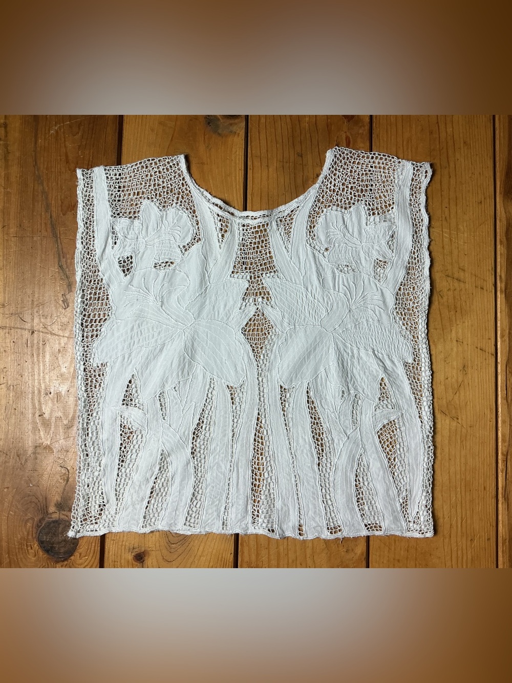 Vintage Crochet Floral Top